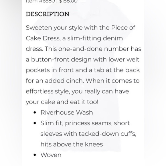 Cabi Denim Dress Size S piece of cale denim dress - Picture 3 of 15